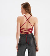 Strap Lace-up Bustier