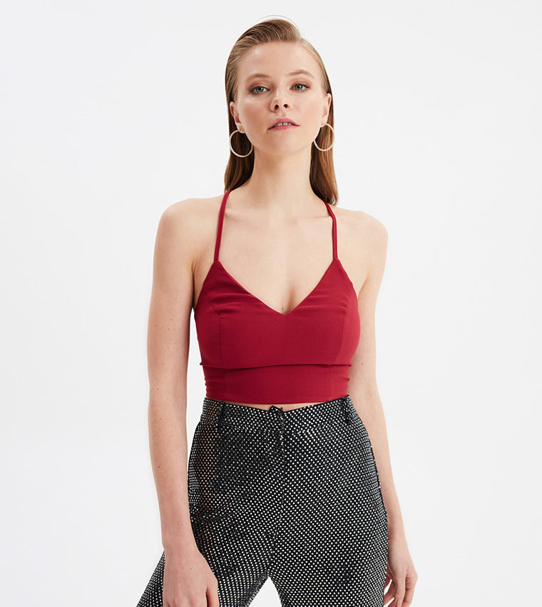 Strap Lace-up Bustier