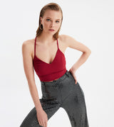 Strap Lace-up Bustier