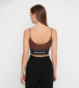 Brown Shiny Corset Top
