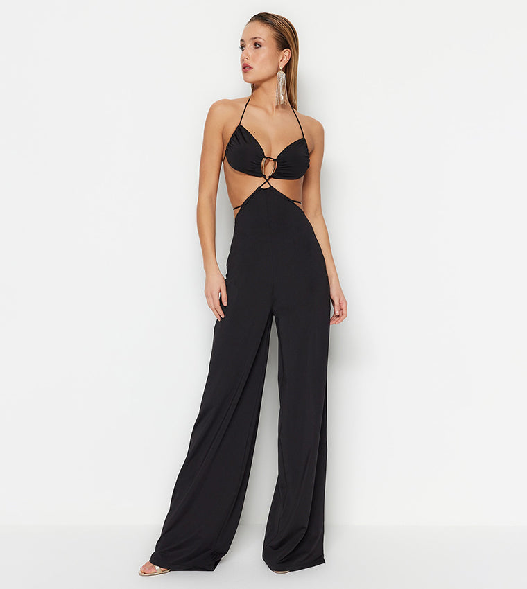 Cut-Out Detail Strappy Jumpsuit