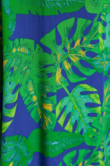 Tropical Patterned Wide Fit Maxi Woven Shirred Beach Dress