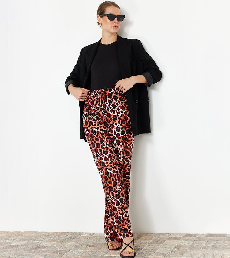 Patterned Straight Fit Trousers