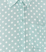 Polka Dots Pocket Detail Oversized Shirt