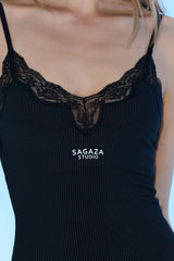 Naomi Strappy Dress with Lace Details