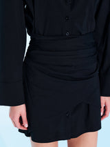 Karolina Tie-Up Mini Shirt Dress