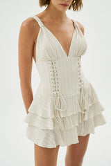 Corset Detail Mini Dress