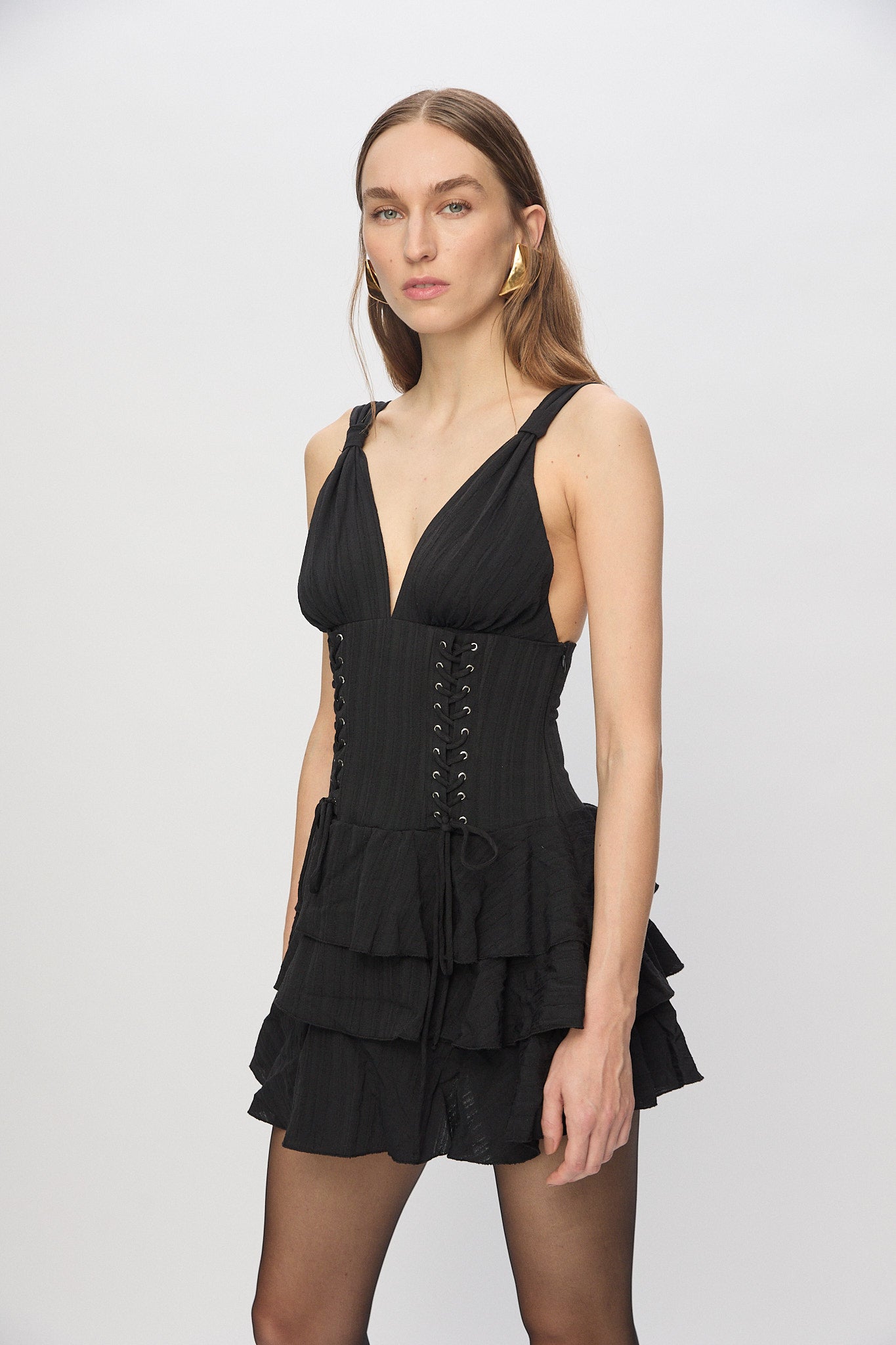 Corset Detail Mini Dress