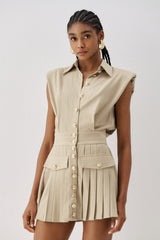 Buttoned Mini Dress