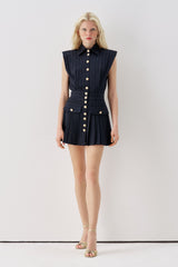 Buttoned Mini Dress