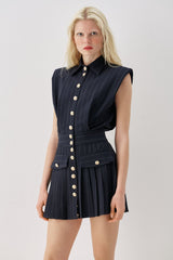 Buttoned Mini Dress
