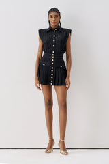 Buttoned Mini Dress