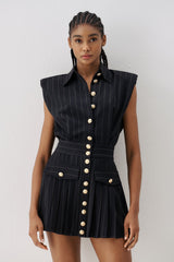 Buttoned Mini Dress