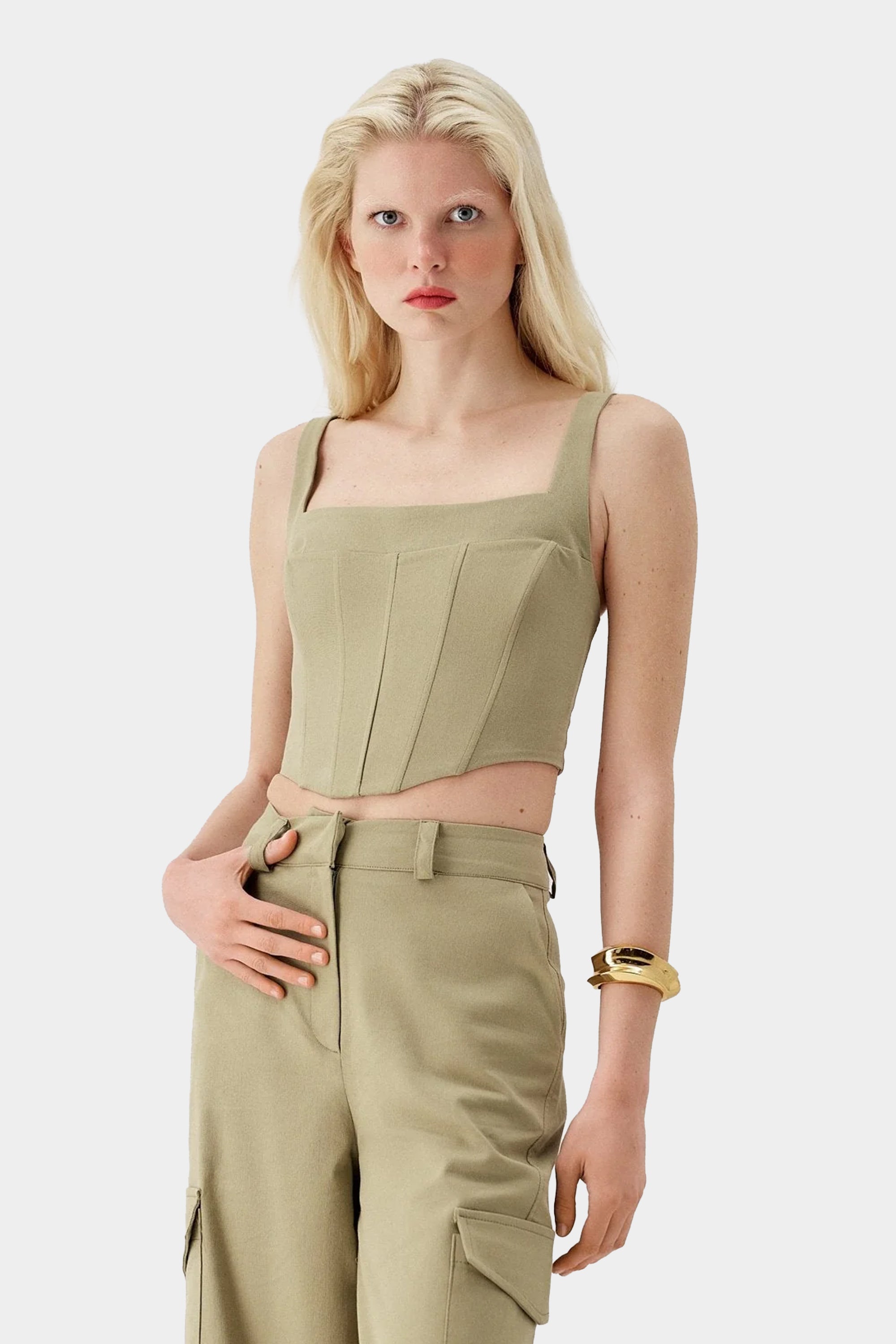 Back Lace-Up Bustier