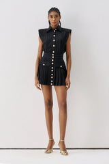 Buttoned Mini Dress