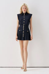 Buttoned Mini Dress