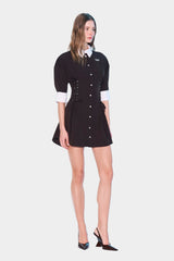 Hand-Cut Corset Detail Mini Dress