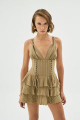 Corset Detail Mini Dress